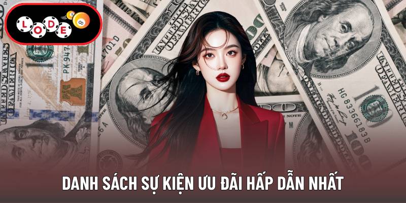Danh sách sự kiện ưu đãi hấp dẫn nhất